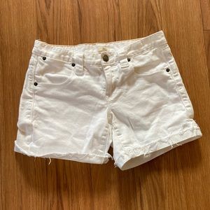 J. Crew White Denim Cutoff Shorts